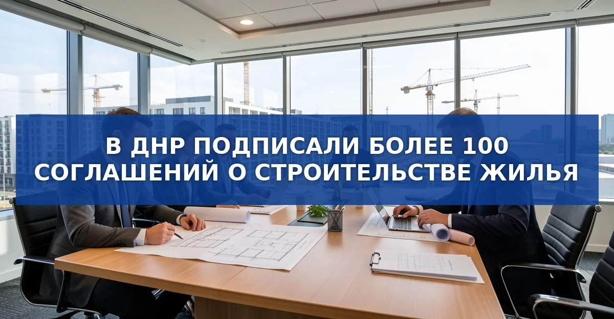 В ДНР подписали более ста соглашений о строительстве жилья и промышленной инфраструктуры