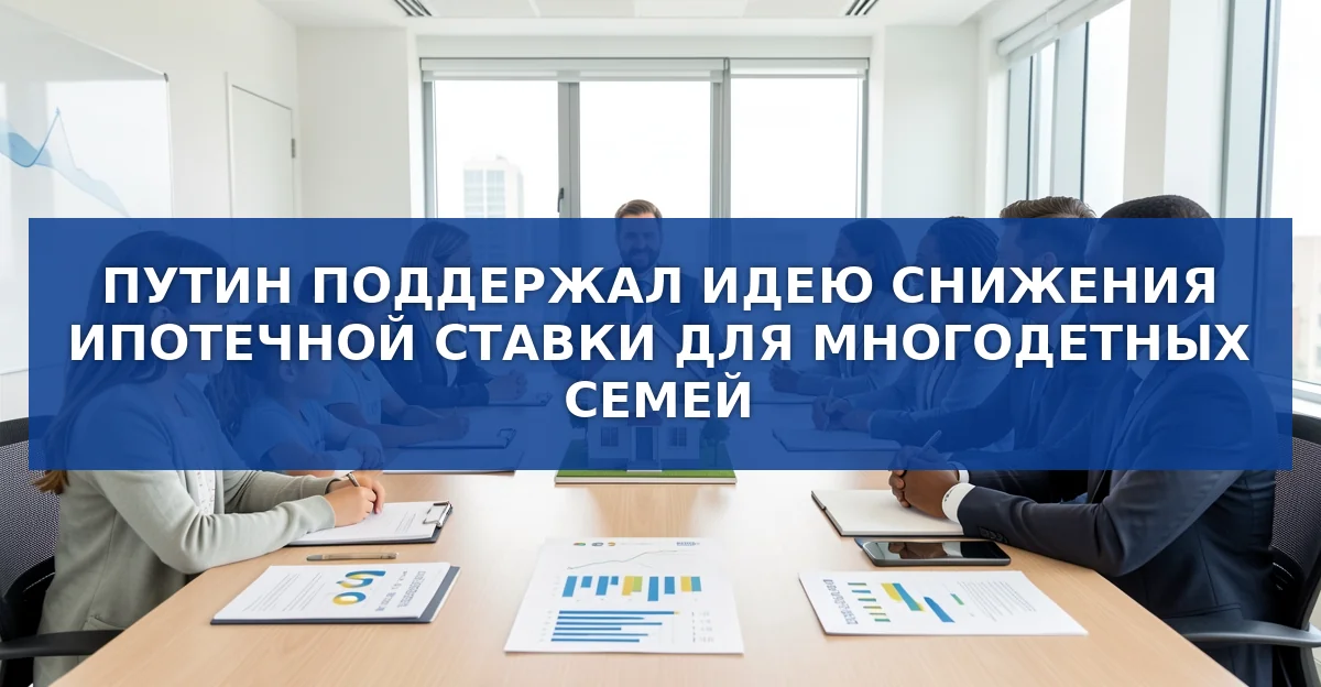 Ипотека с пониженной ставкой для многодетных семей: новая инициатива президента