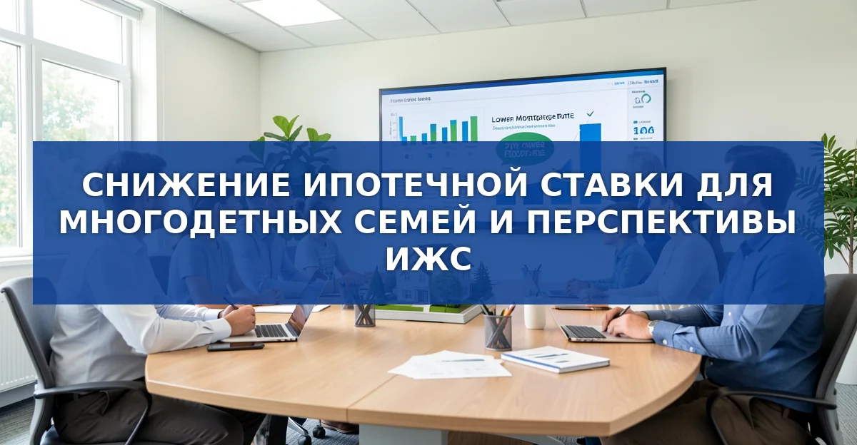 Обложка материала: Снижение ипотечной ставки для многодетных семей: реальный шанс на рост индивидуального строительства?
