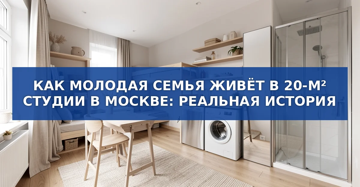 Молодая московская семья живёт в 20‑м² студии: как создать комфорт на малой площади