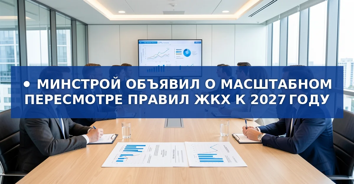 Минстрой объявил о масштабных изменениях в правилах ЖКХ к 2027 году