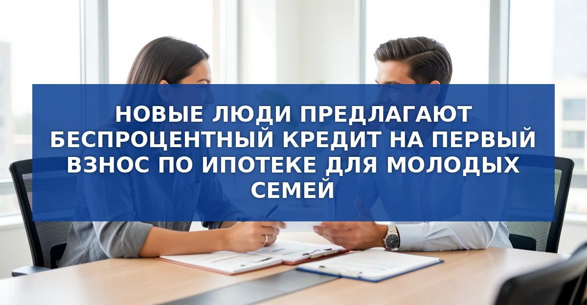 Беспроцентный кредит на первоначальный взнос: предложение партии «Новые люди»