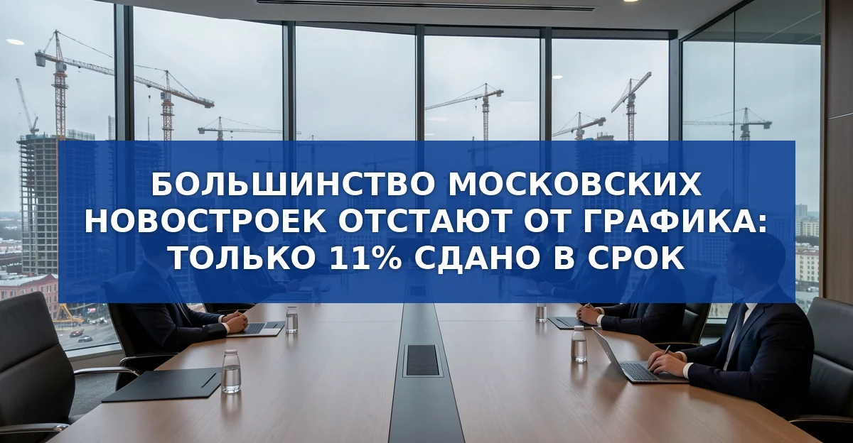 Массовые задержки в новостройках Москвы: лишь 11 % зданий сданы в срок