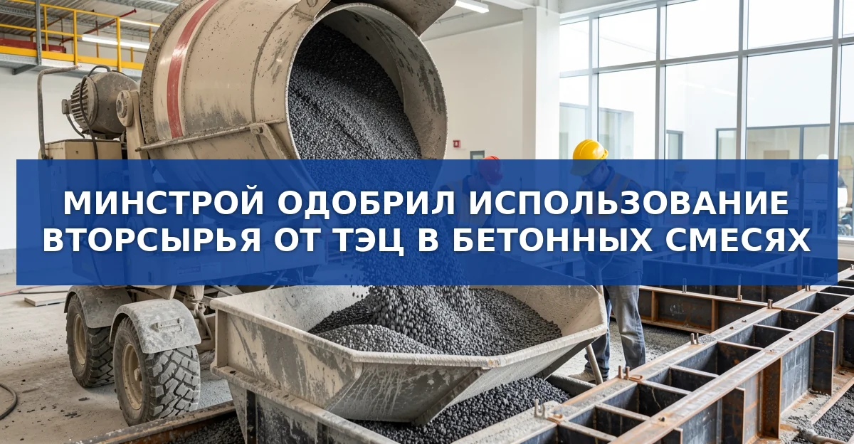 Минстрой разрешил использовать вторсырье от ТЭЦ в бетонных смесях