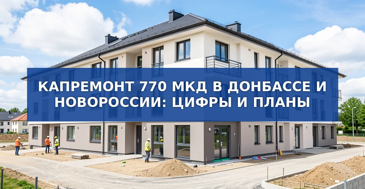 Капитальный ремонт 770 многоквартирных домов в Донбассе и Новороссии завершён