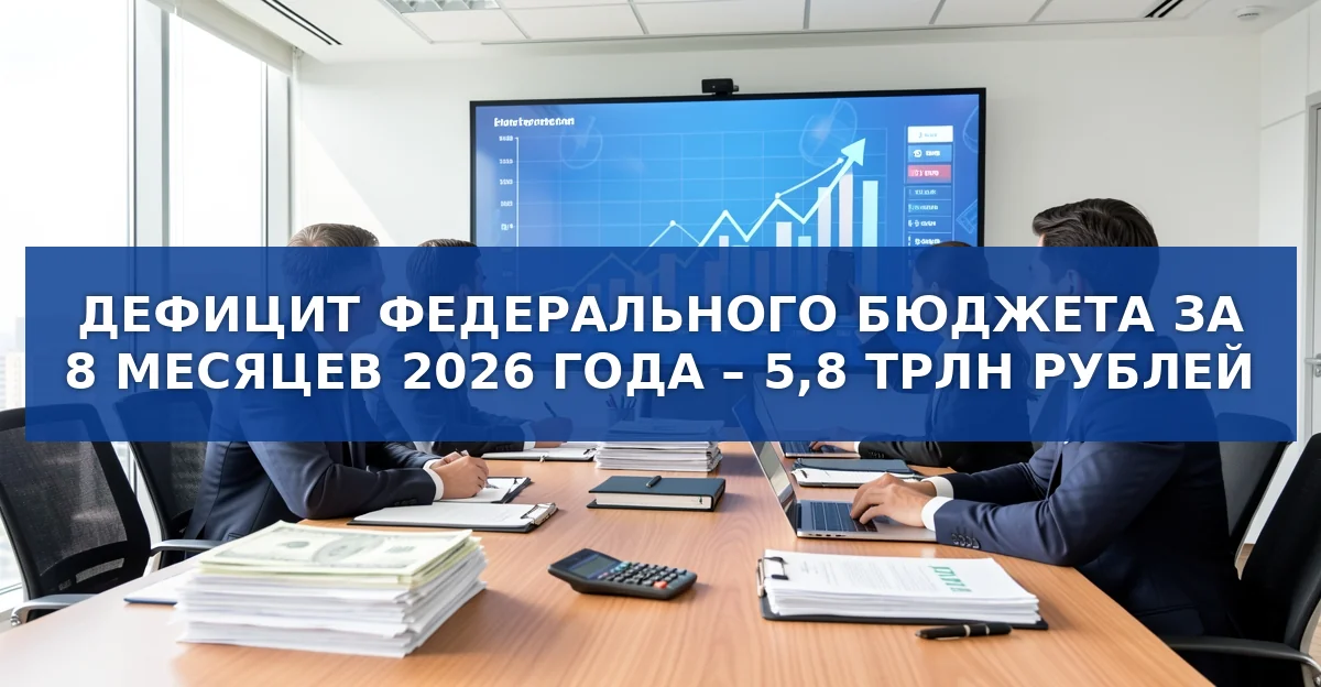 Дефицит федерального бюджета за первые восемь месяцев 2026 года превысил 5,8 трлн рублей