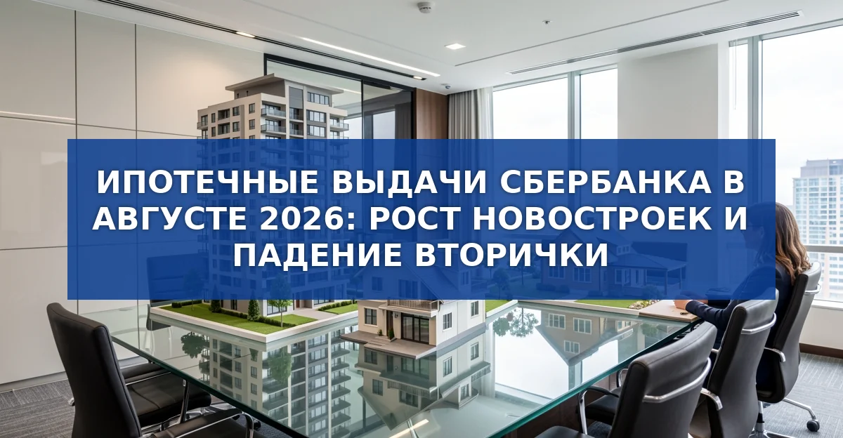 Ипотечные выдачи Сбербанка в августе 2026 года: рост новостроек и загородных домов