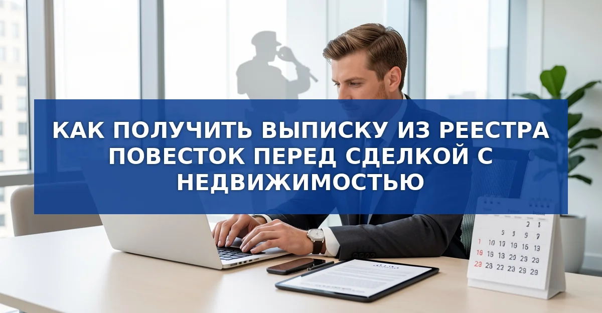 Почему перед сделкой с недвижимостью нужна выписка из реестра повесток