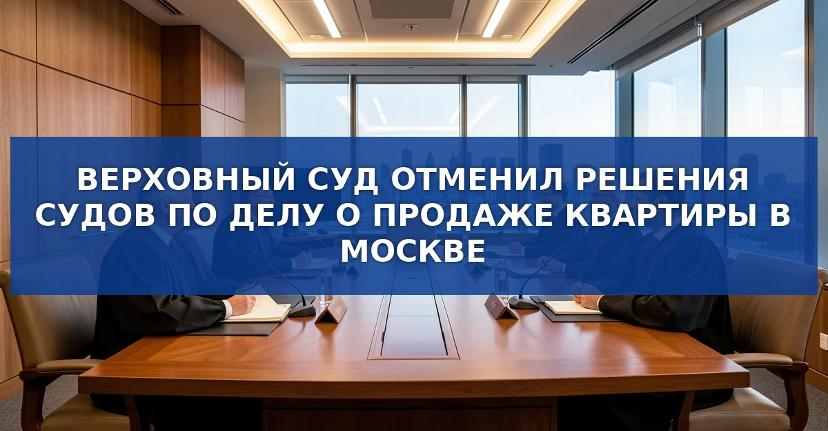 Верховный суд России аннулировал решения судов по спору о продаже квартиры в Москве