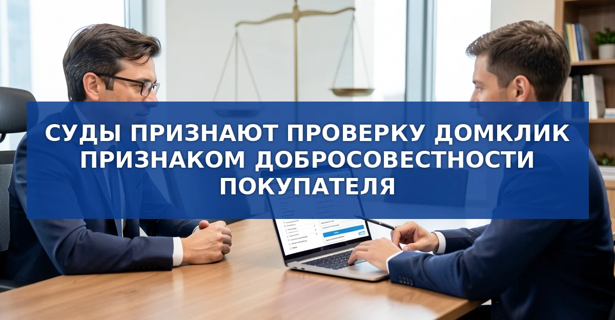 Суды признают проверку Домклик признаком добросовестности покупателя