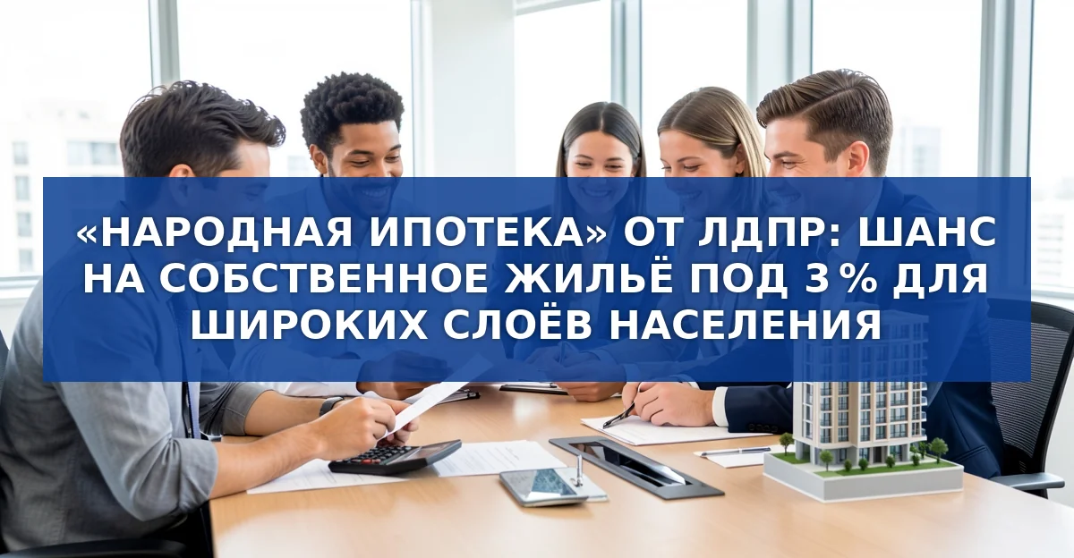 Народная ипотека от ЛДПР: фиксированная ставка 3 % и срок до 30 лет