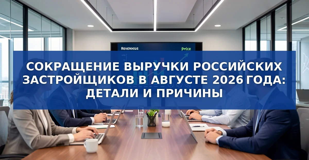 Сокращение выручки застройщиков в августе 2026 года: причины и перспективы
