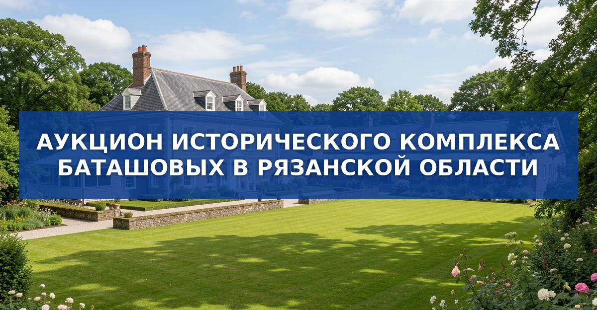 Аукцион уникального усадебного комплекса Баташовых в Рязанской области