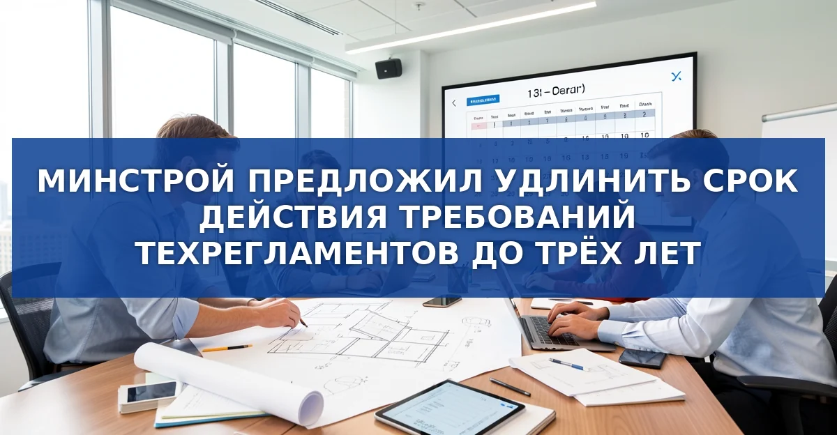 Минстрой планирует удлинить срок действия техрегламентов до трёх лет