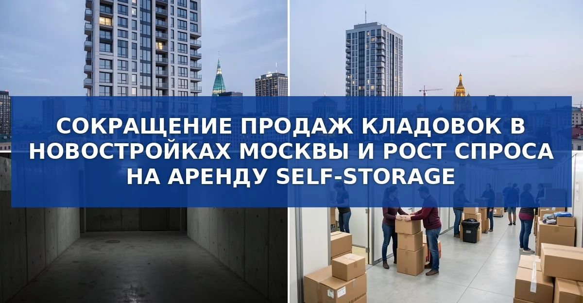 Обложка материала: Снижение продаж кладовок в новостройках Москвы: причины, цены и рост аренды self‑storage