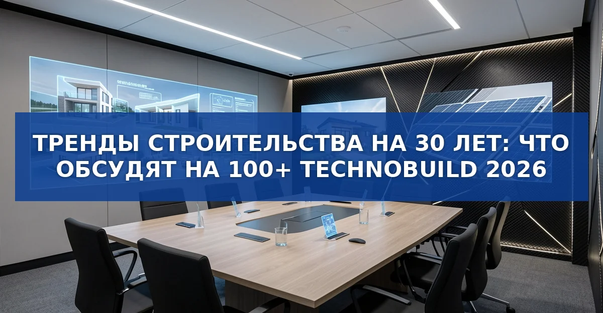 Тренды строительства и «дом будущего»: что обсудят на форуме 100+ TechnoBuild 2026