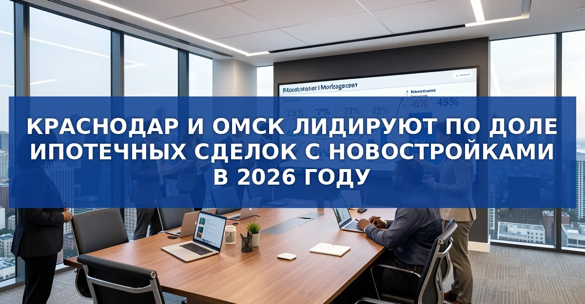 Краснодар и Омск лидируют: более 80% ипотечных сделок с новостройками в первом полугодии 2026 года