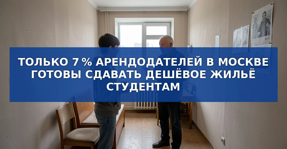 Скудное предложение дешевого жилья для студентов в Москве: лишь 7 % арендодателей готовы сдавать