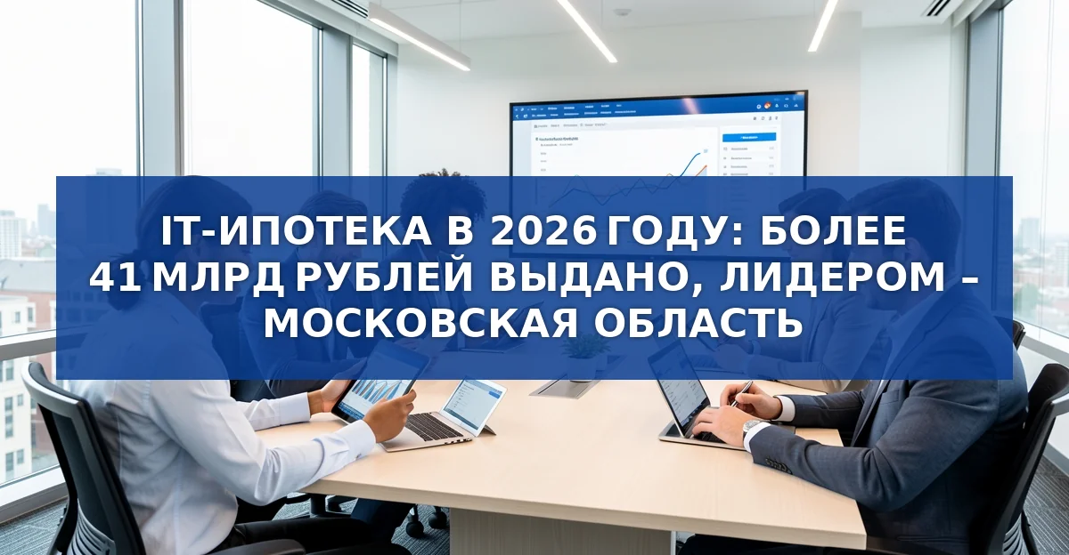 IT‑ипотека в 2026 году превысила 41 млрд рублей: региональные лидеры и перспективы роста