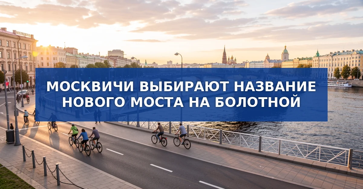 Москвичи выбирают название нового пешеходного моста на Болотной набережной