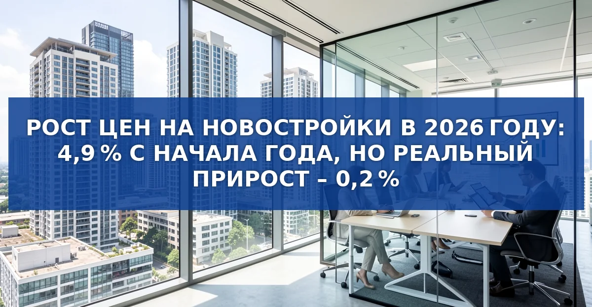 Цены на новостройки в 2026 году: рост 4,9 % и реальная инфляционная нейтральность