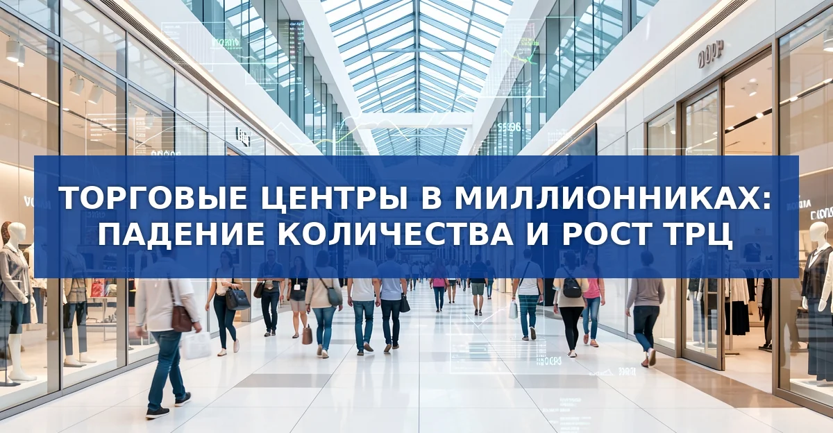 Обложка материала: Тенденции развития торговых центров в российских миллионниках: 2023‑2026