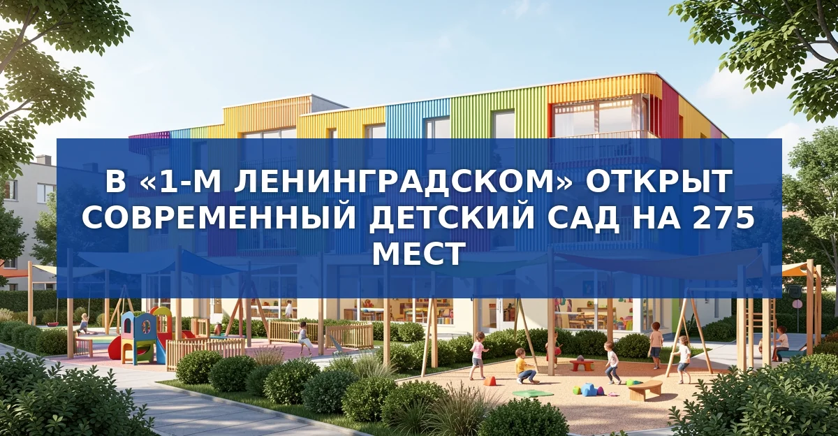 В 1‑м Ленинградском открыли современный детский сад на 275 мест