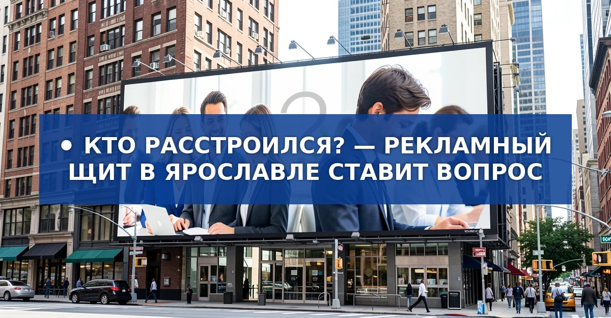 Необычный билборд в Ярославле задаёт вопрос: кто расстроился?