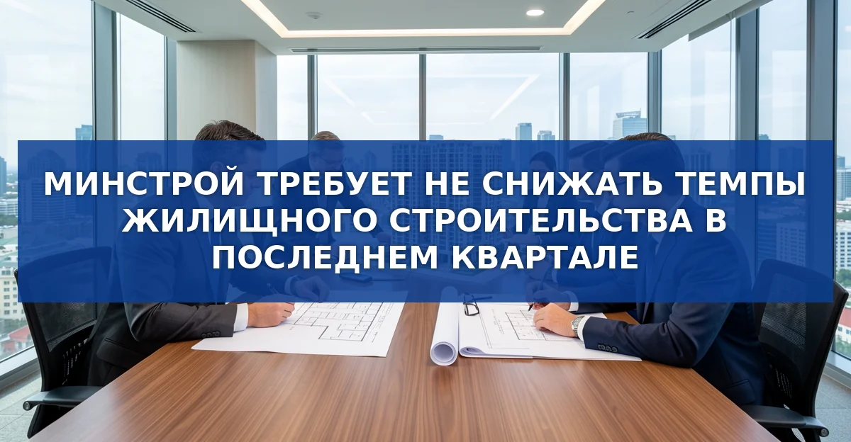 Сохранить темпы жилищного строительства в последнем квартале — ключ к выполнению планов до 2026 года