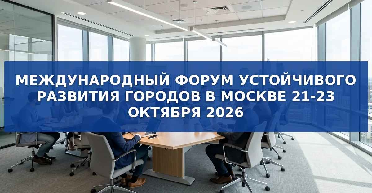 Международный форум устойчивого развития городов в Москве: ключевые темы и задачи 2026 года