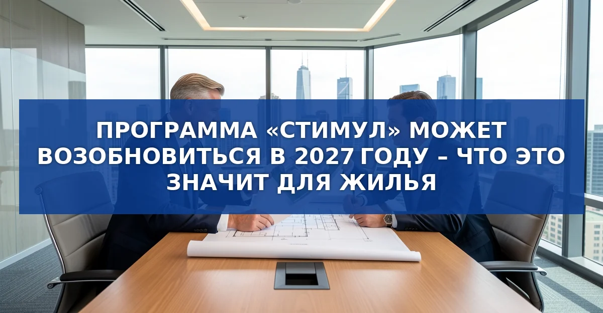 Возврат программы «Стимул» в 2027 году: что ждет рынок жилья