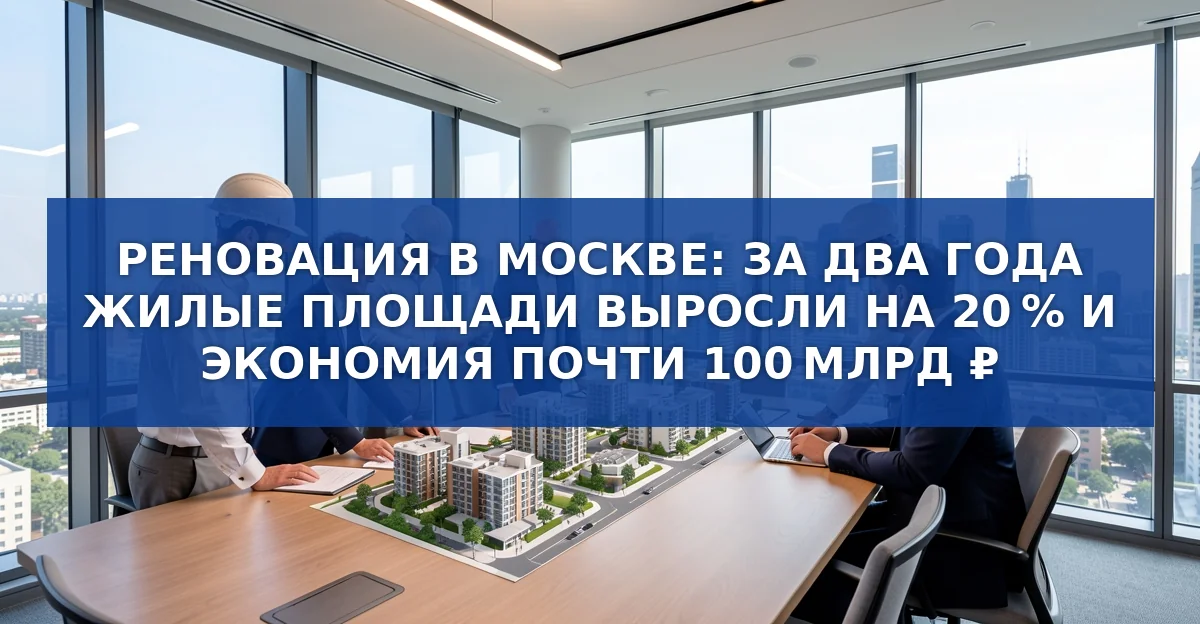 Оптимизация проектов реновации в Москве: рост полезных площадей и экономия 100 млрд рублей в год