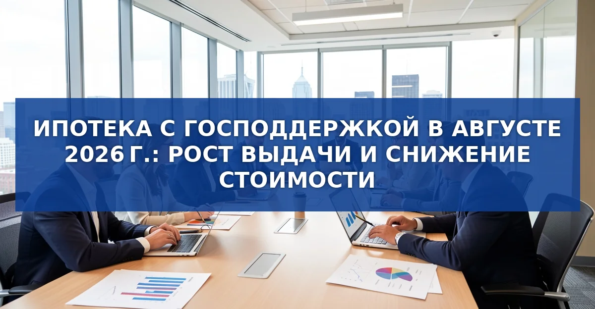 Итоги августа 2026 г.: динамика льготных ипотечных кредитов и перспективы