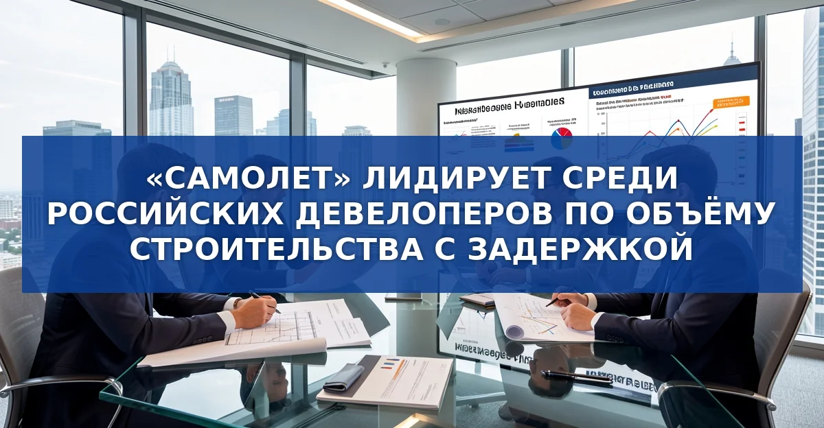 Значительные задержки в строительстве: «Самолет» отстает на 36 % по России и 67 % в Москве