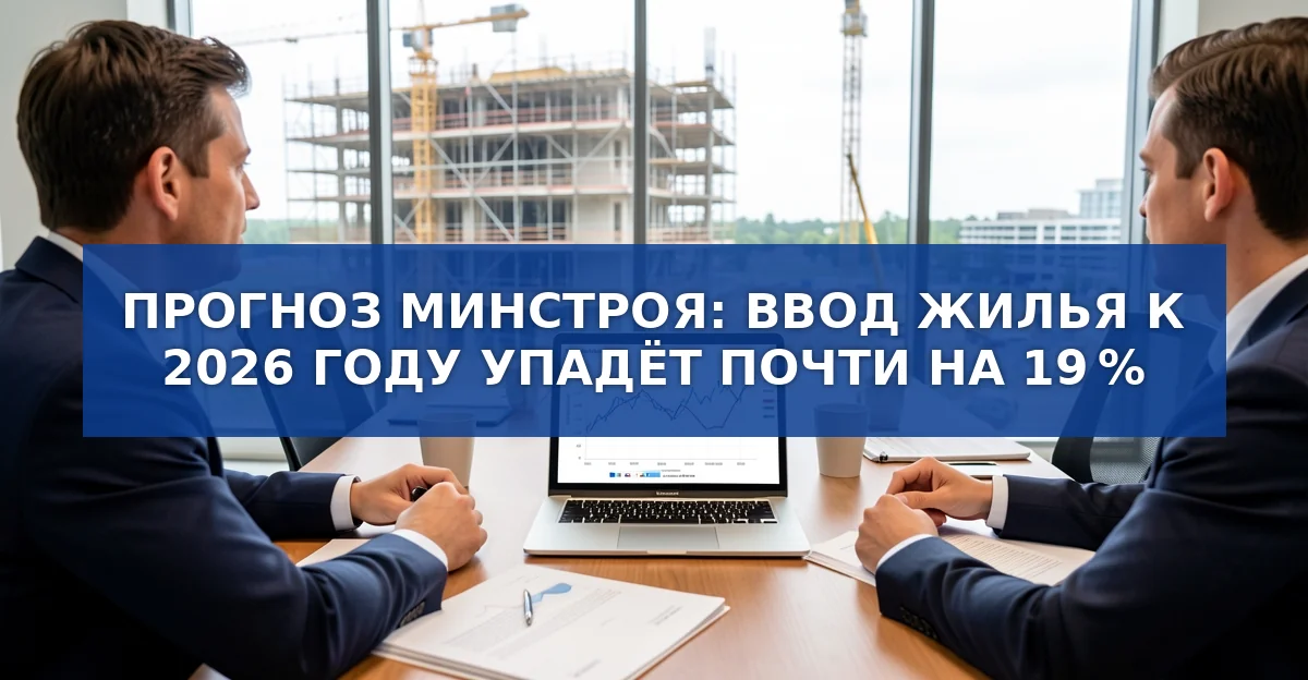 Прогноз Минстроя: к 2026 году ввод нового жилья упадёт почти на 19 %