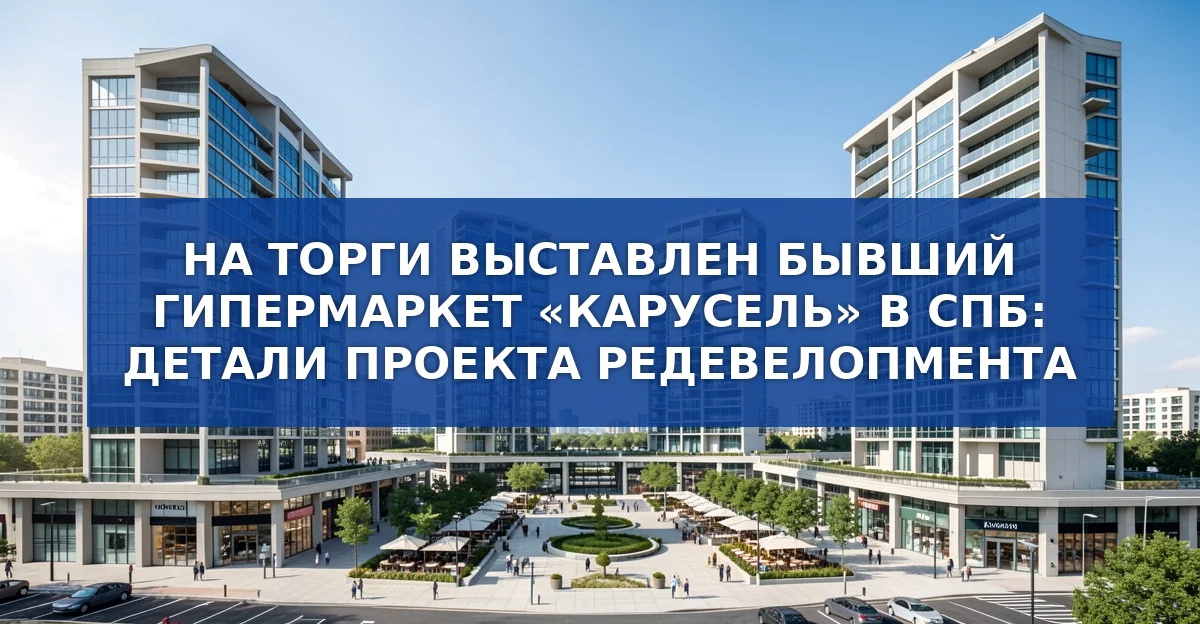 Аукцион на продажу бывшего гипермаркета «Карусель» в Санкт‑Петербурге: детали редевелопмента и условия