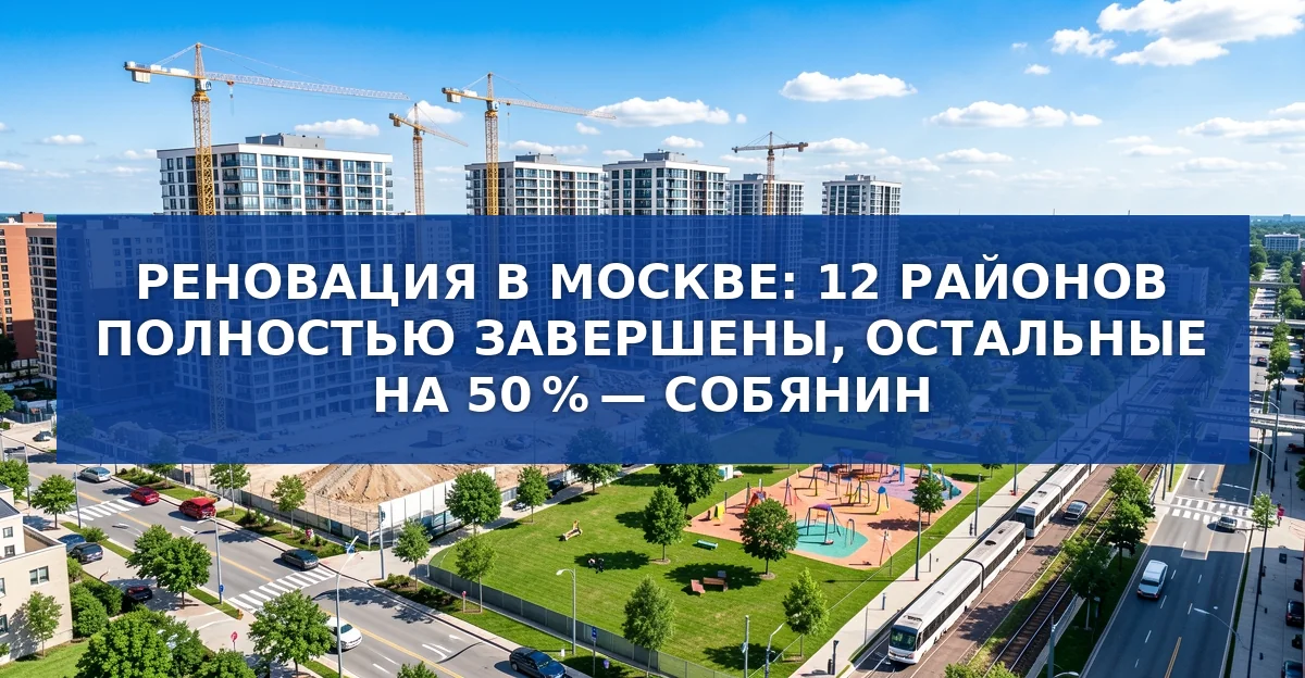 Реновация в Москве: 12 районов уже обновлены, к 2027 году почти вся столица