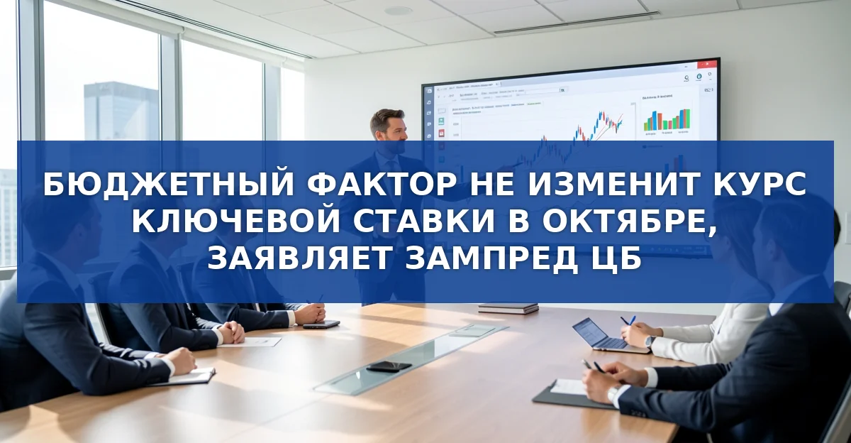 Бюджетный фактор не станет причиной изменения ключевой ставки в октябре, заявляет заместитель ЦБ