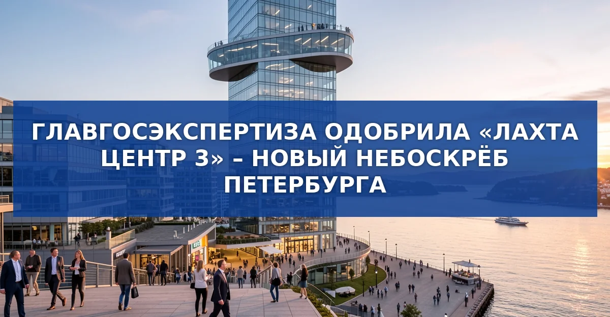 Главгосэкспертиза одобрила проект «Лахта Центр 3»: что ждет Санкт‑Петербург