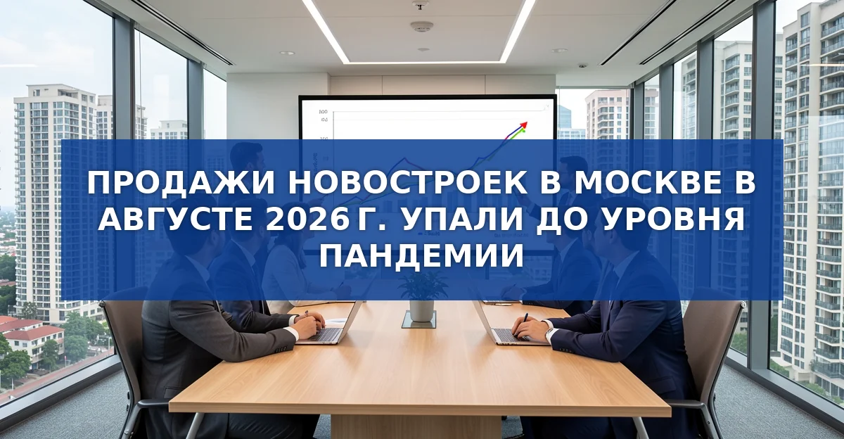 Продажи новостроек в Москве в августе 2026 г. упали до уровня пандемии