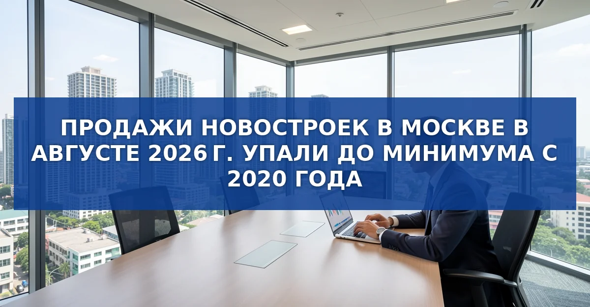 Продажи новостроек в Москве в августе 2026 г.: падение на 21,4 % и перспективы рынка
