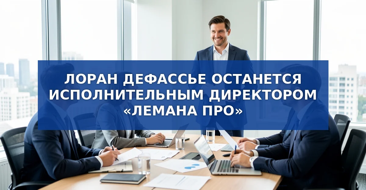 Лоран Дефассье остаётся исполнительным директором «Лемана Про»