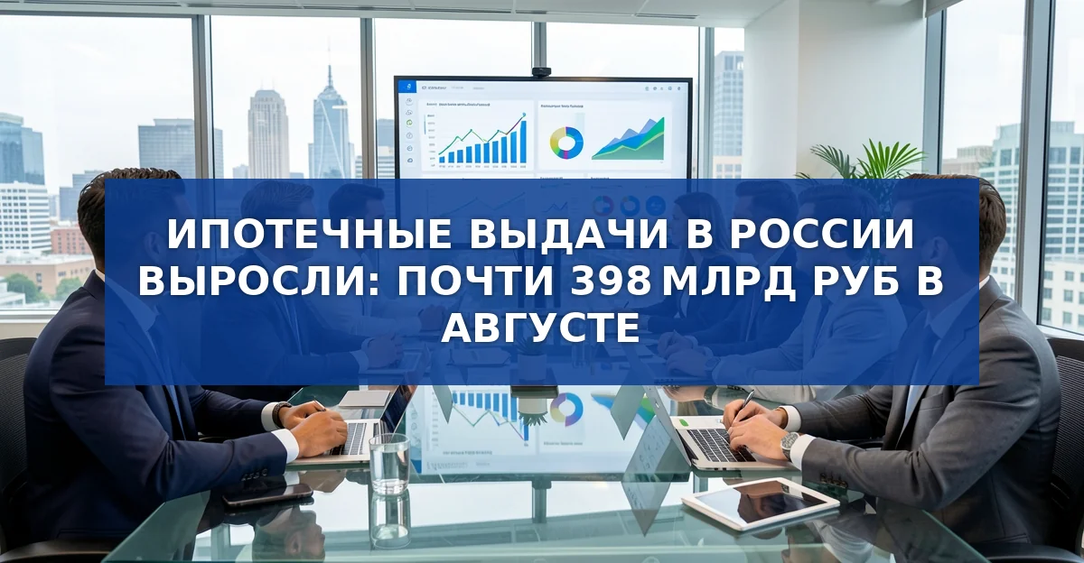 Ипотечный рынок России в августе: почти 398 млрд рублей и рост по регионам