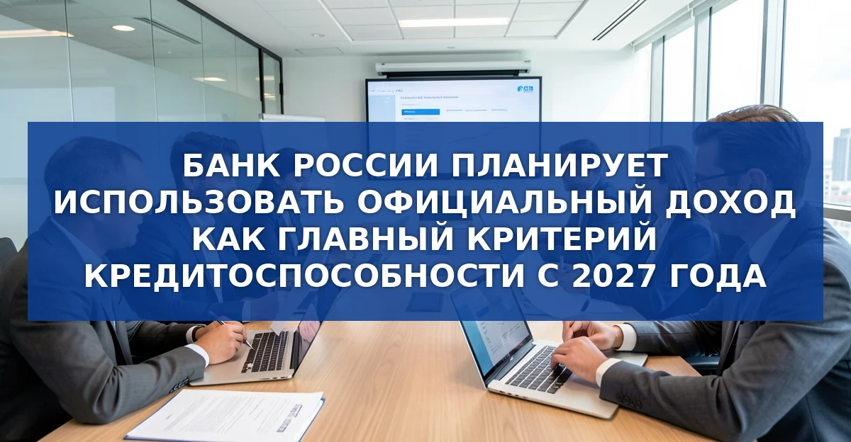 С 2027 года банки будут оценивать кредитоспособность только по официальному доходу