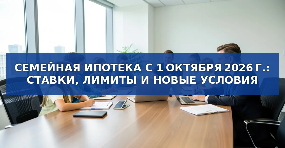 Семейная ипотека с 1 октября 2026 года: ставки, лимиты и новые ограничения