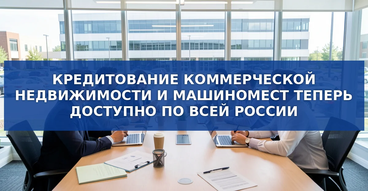 Новые условия кредитования коммерческой недвижимости и машиномест по всей России