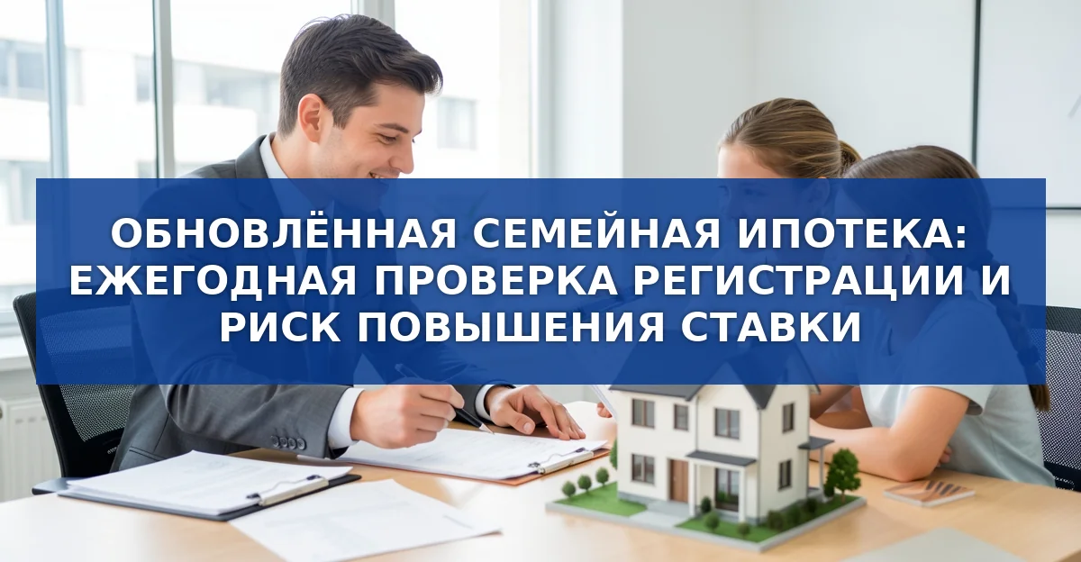 Новые правила семейной ипотеки: ежегодная проверка регистрации и риск повышения ставки