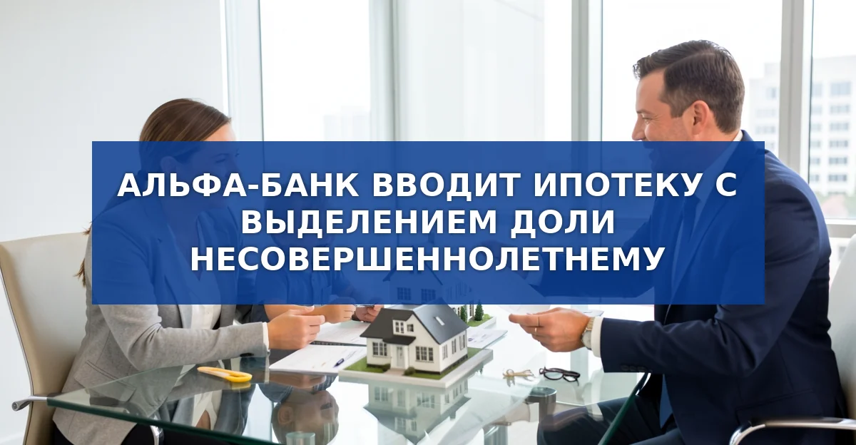 Альфа‑Банк вводит ипотеку с долей недвижимости для детей