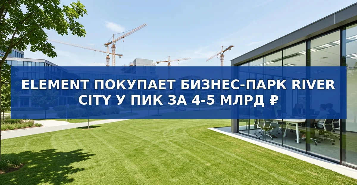 Element и ПИК обсуждают покупку бизнес‑парка River City: детали сделки и её последствия