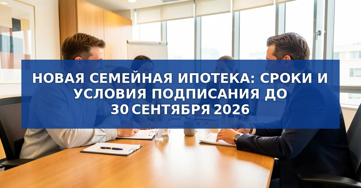 Семейная ипотека: как сохранить выгодные условия до 30 сентября 2026 года